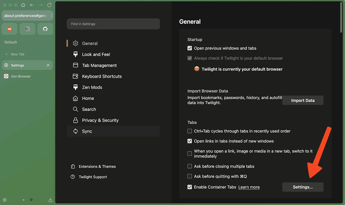 Zen Browser — 截圖 2